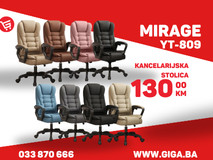 GIGA.BA MIRAGE KANCELARIJSKA STOLICA YT-809 SVE BOJE