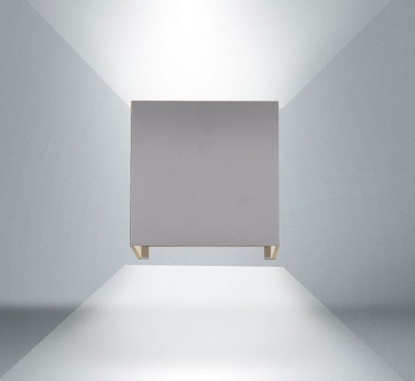 Zidna lampa E-light SQ 6W 4000K siva 