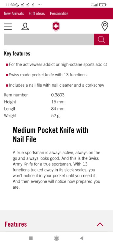 Victorinox Sportsman Red Nož Čakija