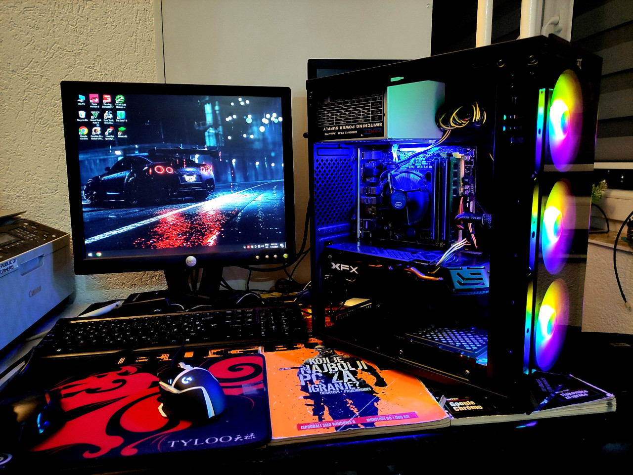 GAMING PC Ati RX 8GB 16GB RAM 1TB HDD FORZA 5