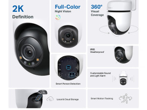 Vanjska Pan Tilt 360 kamera Tapo C510W