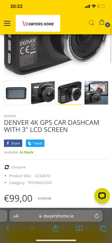 Kamera Denver 4K GPS Dash-cam CCG-4010