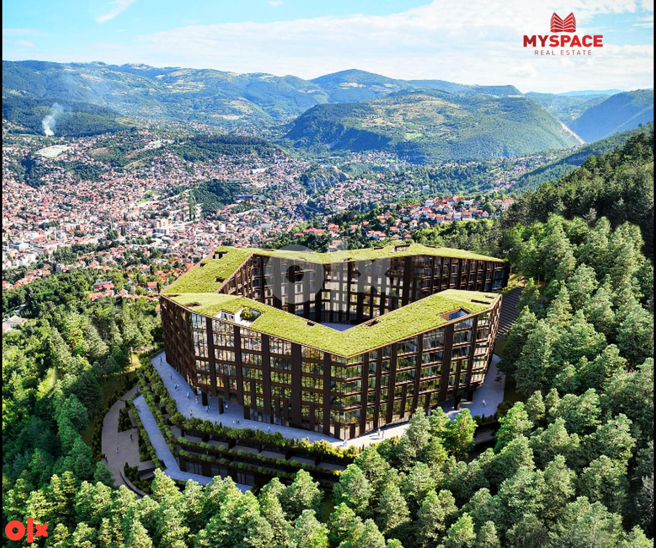 MY SPACE/ Stan sa garazom/ Trebevic/ ROOF GARDENS 65m2 Stanovi i