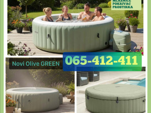 Spa Dzakuzi Djakuzi masazni bazen FULL intex olive green