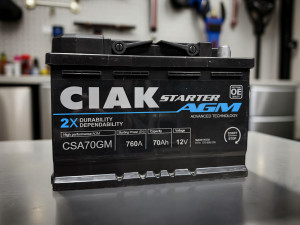 AKUMULATOR 12V 70Ah D+ AGM CIAK STARTER
