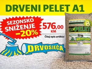 DRVOSJEČA drveni pelet A1; NA STANJU