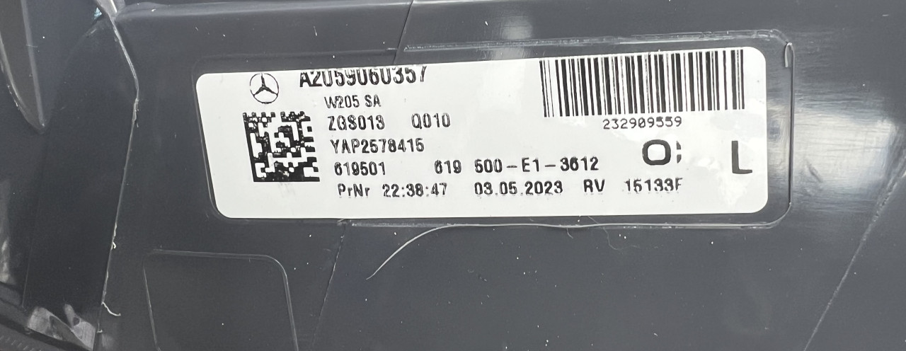 Mercedes C W205 lijevi stop Led limuzina a2059060357