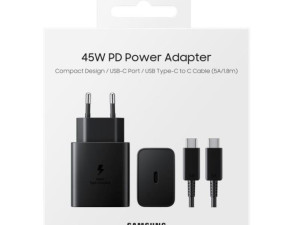SAMSUNG PUNJAČ 45W SUPER FAST TYPE-C CRNI