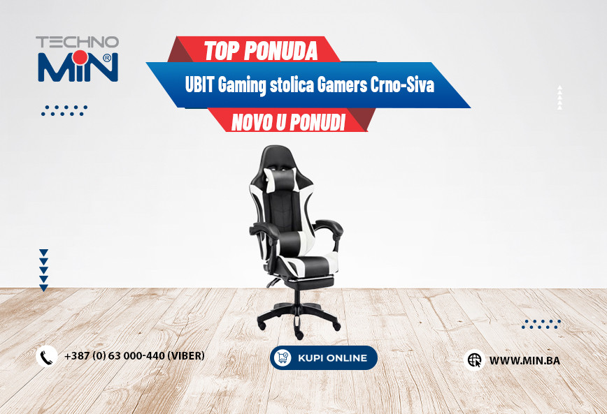 UBIT Gaming stolica Gamers Crno-Siva