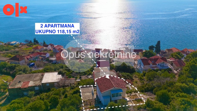 BRIST, MAKARSKA- kuća s dva apartmana – pohled 3