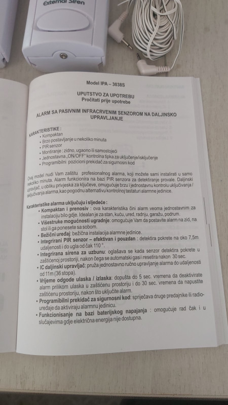 ALARM ALARMNI SISTEM SA VANJSKOM SIRENOM