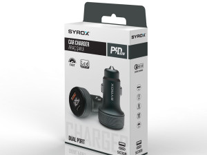 Syrox SC30B Car Cigarette Lighter Charger PD30W, 3.1A