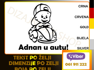 Naljepnica Naljepnice Sticker Beba u Autu Bebe u autu