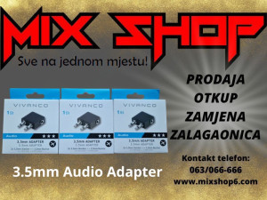 2X 3.5mm AUDIO ADAPTER 3,5 mm dupli aux prelaz jack nastavak