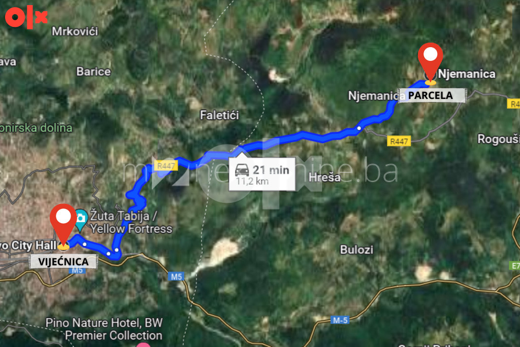m2: Hreša, parcela 47.036m2 sa tri objekta i ski stazom 18
