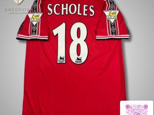 SCHOLES 18 retro dres MANCHESTER UNITED sezona 1998/2000