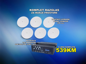 RAZGLAS - OZVUČENJE ZA MANJE PROSTORE 3