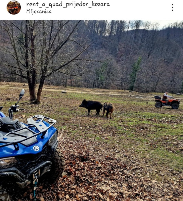 RENT A QUAD PRIJEDOR KOZARA IZNAJMLJIVANJE ATV CFMOTO  RENTA