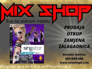 SingStar + SingStore Vol. 2 Playstation 3 PS3 pjevanje sing star