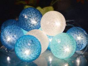 LED pamučne kuglice, lampice na baterije, 3 metra