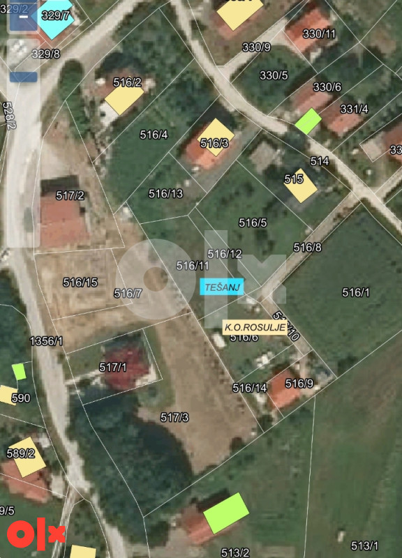 Zemljište-Plac, Tešanj, Jelah, Rosulje