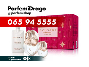 Bvlgari Omnia Crystalline set 100ml edt + 15ml edt + 75ml BL