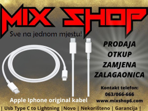USB Type C Lightning Apple Iphone kabal 14 13 12 Pro Max punjač