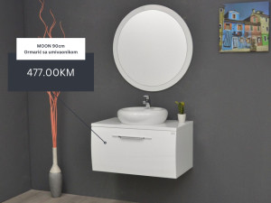 Kupatilski namještaj MOON 90cm - ormarić i umivaonik