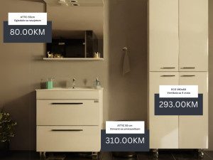 Kupatilski namještaj 55 cm ATTIC - ormarić ogledalo vertikala