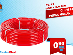 CIJEVI ZA PODNO GRIJANJE 16X2 CRVENA PERT