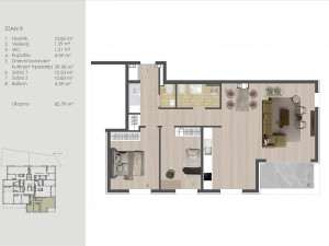 MY SPACE/ Stan/ Breka/ NOVOGRADNJA PALAZZO/ 86m2 photo 2