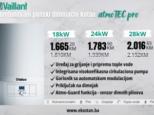 Vaillant dimnjačni plinski kombi bojleri 18-28kW