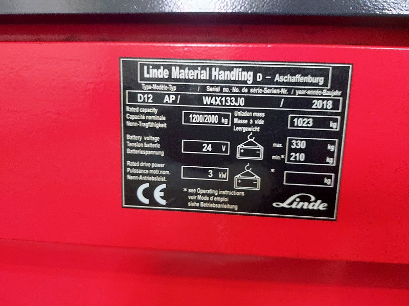 Elektro paletar - Viljuskar LINDE D12AP