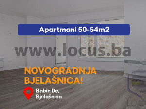 LOCUS prodaje: Novogradnja Bjelašnica!Dvosoban 50-54m2