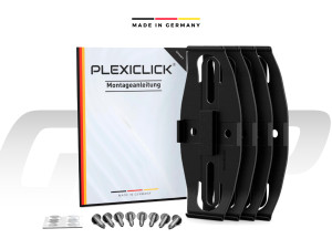 PLEXICLICK NOSAČ TABLICA NEVIDLJIVI 4/1 CRNI - GRIP.BA