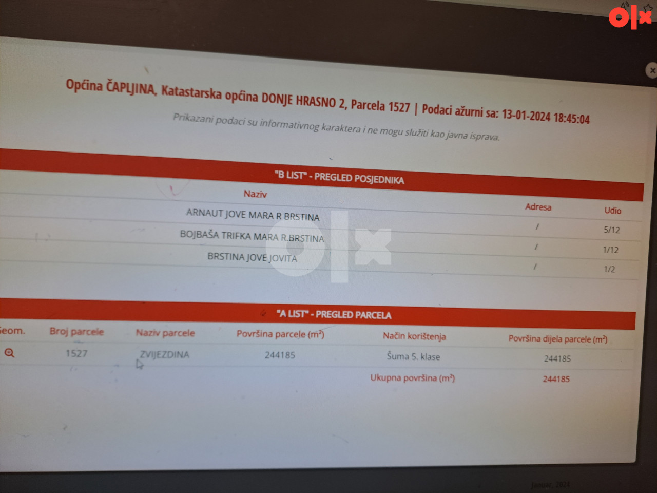 Zemljište Capljina 244185m2 HITNO