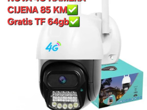 Vanjska Kamera 4g na struju 8mp gratis TF64gb