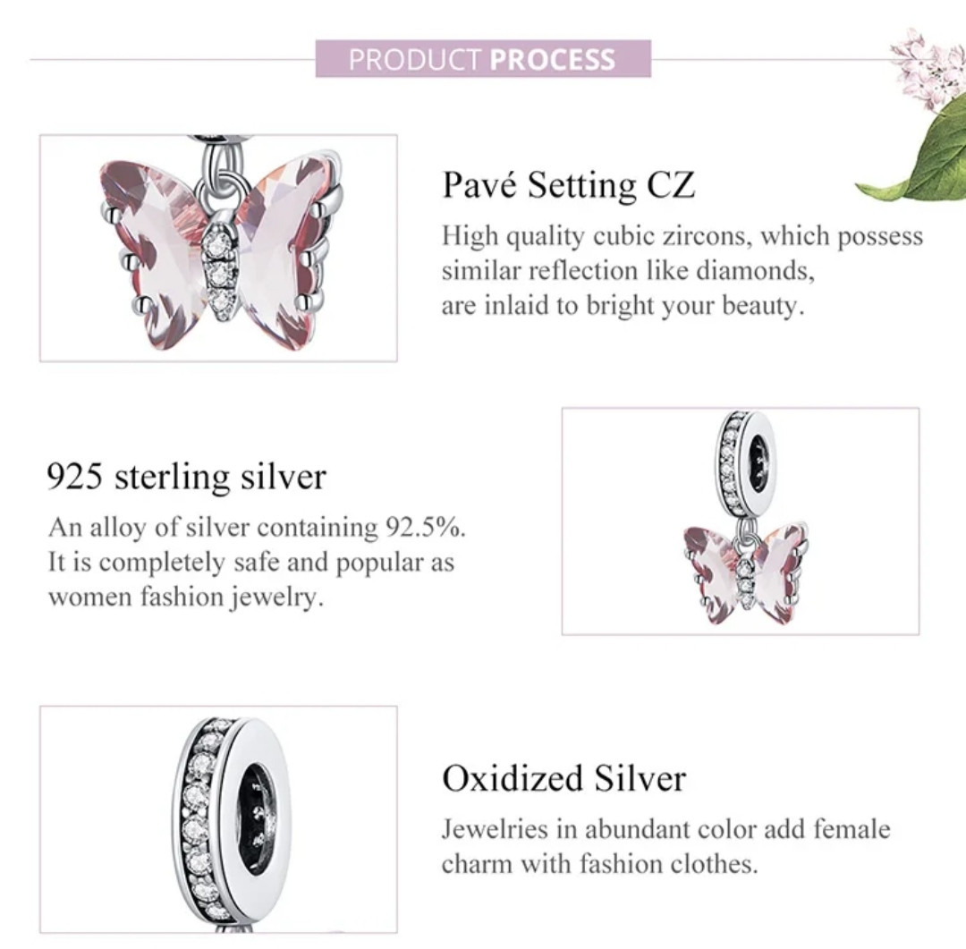 Privjesak za PANDORA narukvice S925 Stvarno srebro
