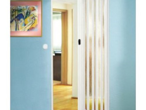 Vrata harmonika Eurostar sa staklom bijela 205*83 cm