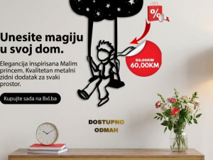 Ukrasni metalni zidni dodatak Mali princ 6 a.g