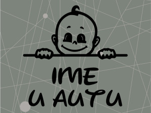 Auto naljepnica Beba dječak naljepnice beba u autu