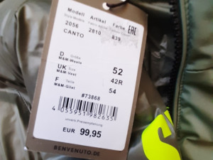 BENVENUTO muski prsluk vel.52