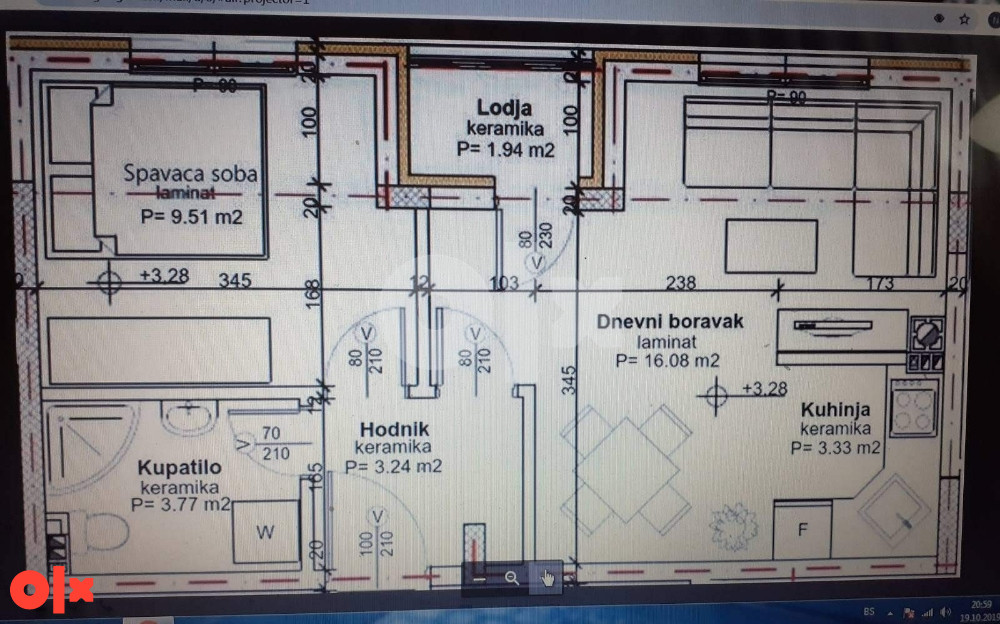 Namjesten stan 40 m2 Dobrinja MALE REZIJE