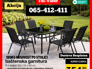 Vrtna Garnitura set sto 150x90 + 6 stolica 065-412-411