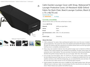 Zaštitna navlaka cerada za ležaljke, vodootporna