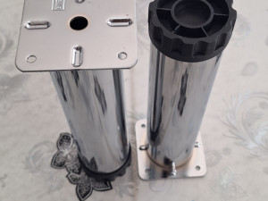 METALNE NOGICE 20cm ZA NAMJEŠTAJ NOGA CHROME INOX