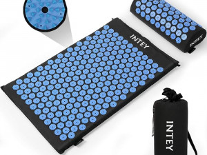 INTEY prostirka za akupunkturu, za masažu leđa/vrata (Black-Blue)