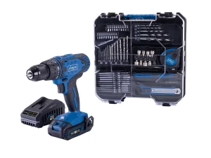 Scheppach aku bušilica odvijač sa 74 komada pribora