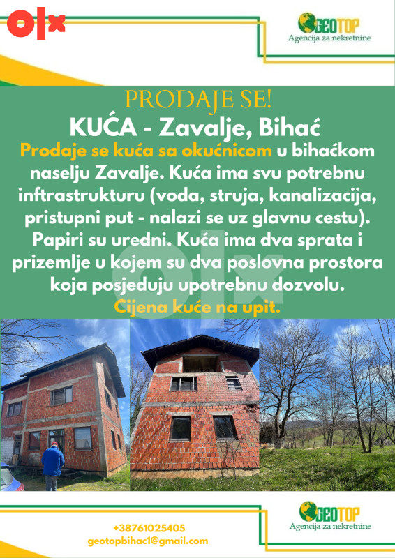 KUĆA - Zavalje, Bihać