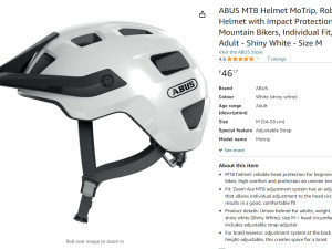 Abus MoTrip shiny white biciklo kaciga S 51-55cm